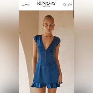 Runaway the label Jozie Mini Dress XS Blue